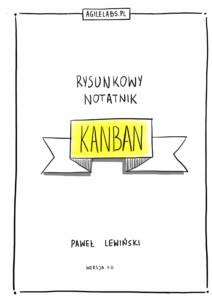Grafika do przewodnika, rysunkowego notatnika o Kanbanie.